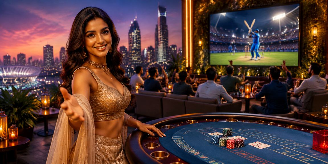 Cricket betting scene with Indian rupee symbol