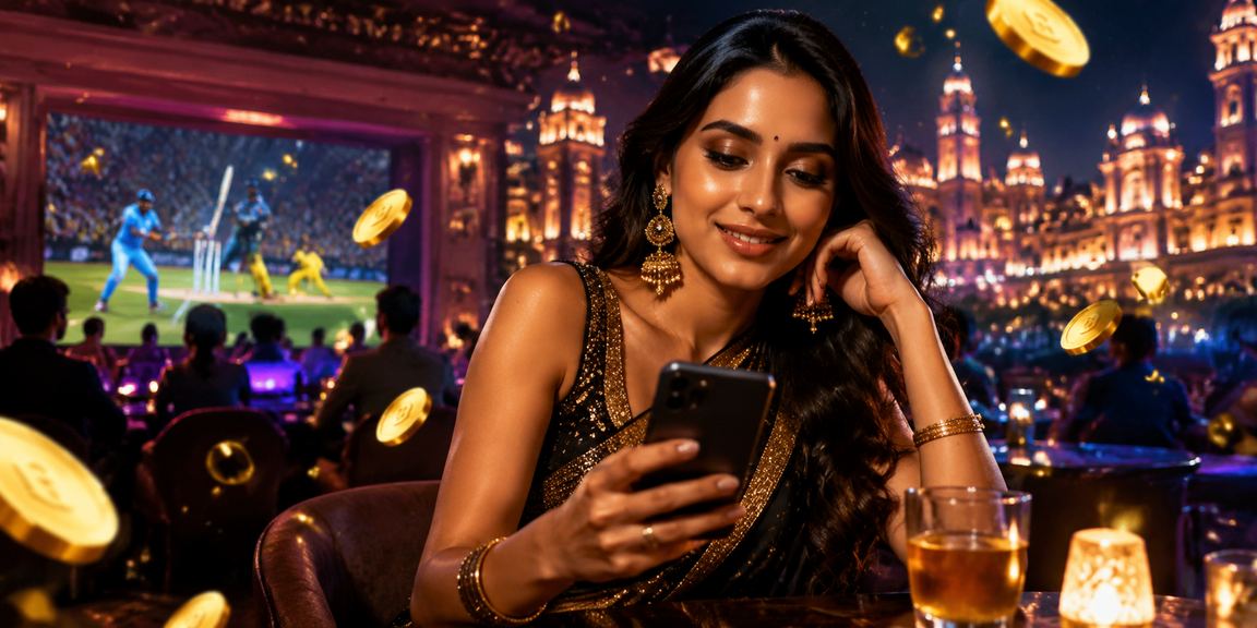 Modern lottery player using mobile phone in Indian city